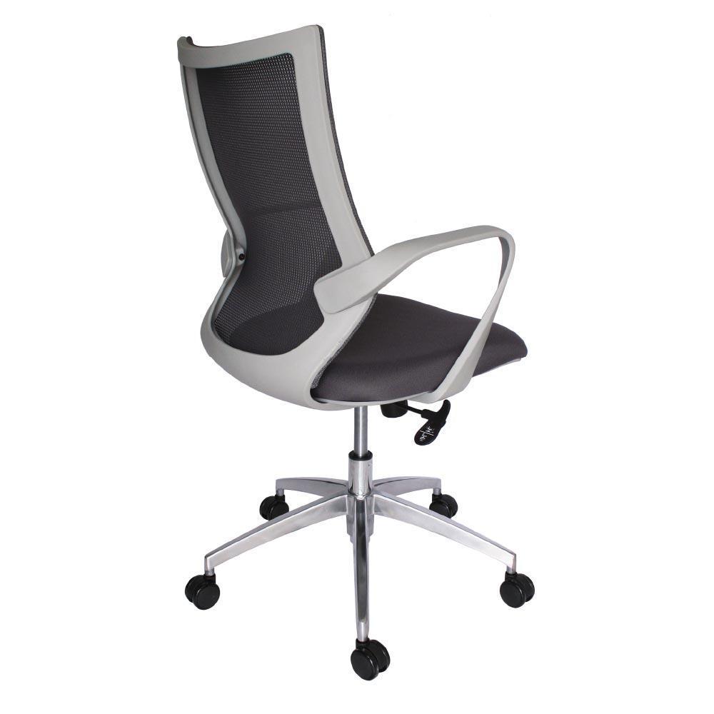 SILLA OFFIHO EQUA OHE-183gris | Silla Operativa Diseño Ergonómico Oficina Area Trabajo | Altura Ajustable | Respaldo en Malla | Interior
