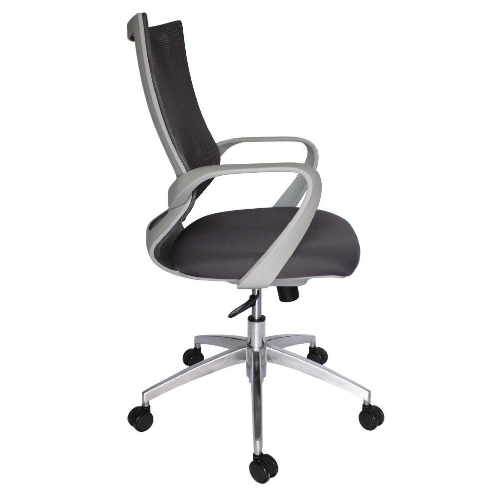 SILLA OFFIHO EQUA OHE-183gris | Silla Operativa Diseño Ergonómico Oficina Area Trabajo | Altura Ajustable | Respaldo en Malla | Interior