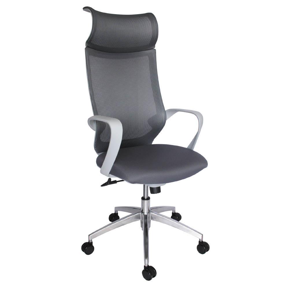 SILLA OFFIHO EQUA OHE-185gris | Silla Ejecutiva Diseño Ergonómico Directiva Oficina Principal | Altura Ajustable | Respaldo Alto Gris | Varios Colores Asiento | Tapizable | Interior