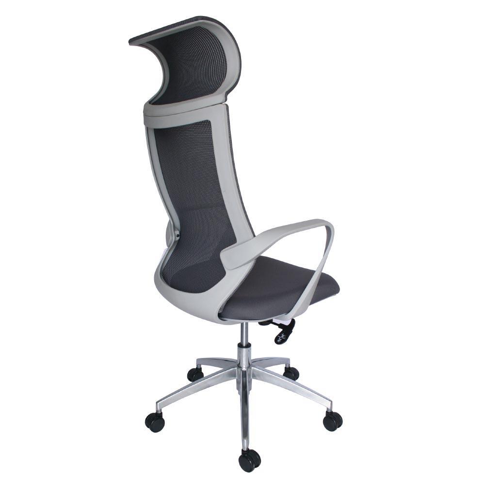 SILLA OFFIHO EQUA OHE-185gris | Silla Ejecutiva Diseño Ergonómico Directiva Oficina Principal | Altura Ajustable | Respaldo Alto Gris | Varios Colores Asiento | Tapizable | Interior