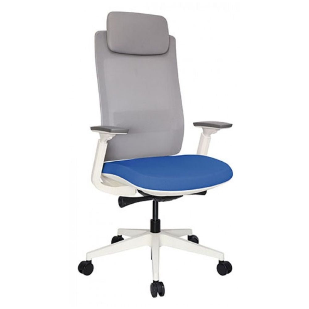 SILLA OFFIHO QUO OHE-805blanco | Silla Ejecutiva | Diseño ergonómico | Altura Ajustable | Respaldo Alto | Asiento Tapizado | Interior | Oficina Despacho