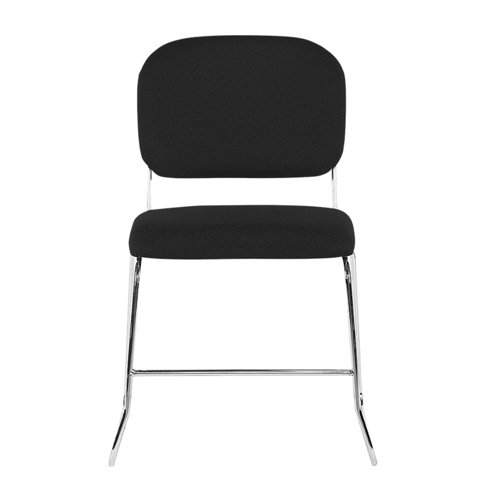 Silla De Oficina Visita - ALBAR AB-900 CRC - Negro - Asiento Tapizado y Base Terminado en Cromo