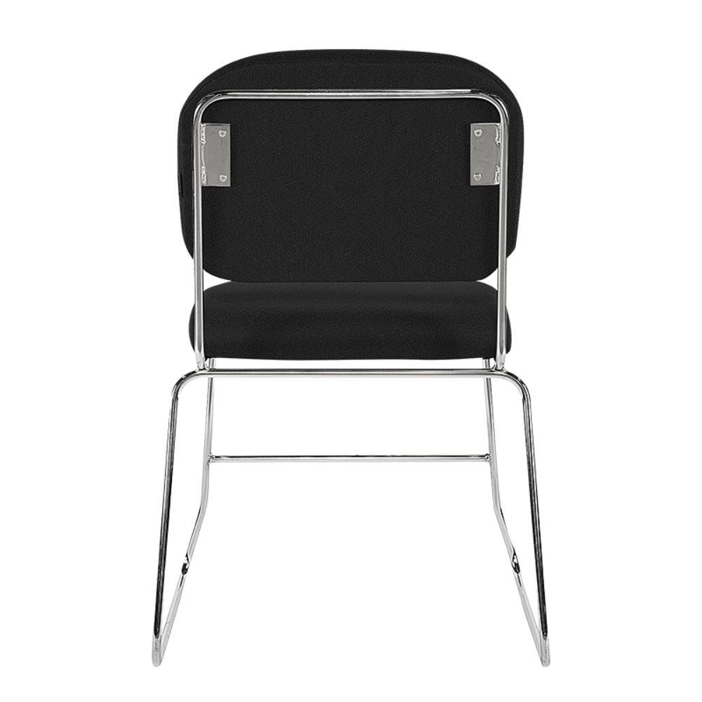 Silla De Oficina Visita - ALBAR AB-900 CRC - Negro - Asiento Tapizado y Base Terminado en Cromo