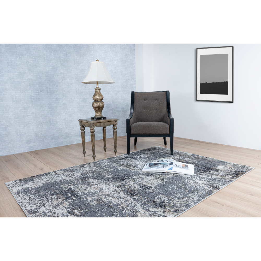 TAPETE NOGAL BEAT AMINA T5136 | Tapete Decorativo Recepción Habitación Hotel | Tono: Gris Gris | Varias Medidas | Rectangular | Interior