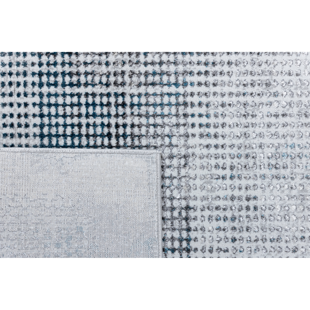 TAPETE NOGAL BEAT AMINA T5141 | Tapete Decorativo para Recepción Hotel Hogar | Tono: Gris Gris Azul | Varias Medidas | Rectangular | Interior