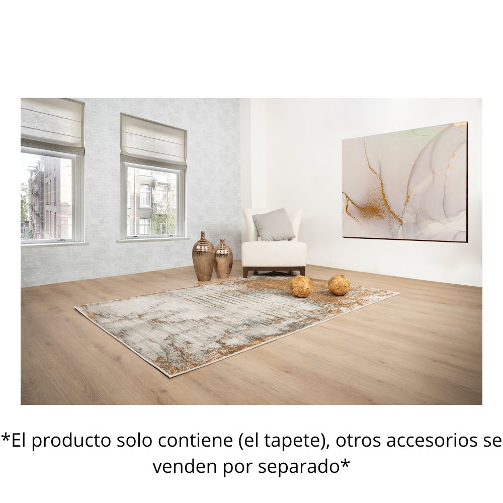 TAPETE LAVIN ARTEMA U6018 | Tapete Decorativo para Recepción Hotel Hogar Departamento Sala | ORO TAUPE | Varias Medidas | Rectangular Circular| Interior | Hotel Habitación Airbnb Sala Recamara Estudio