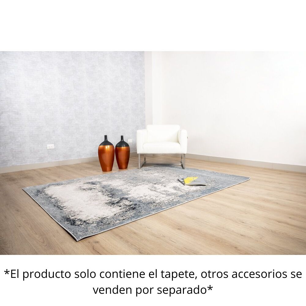 Tapete Decorativo para Estudio o Biblioteca - NOGAL BEAT BELMA U6025 - Plata Negro - Rectangular Varias Medidas