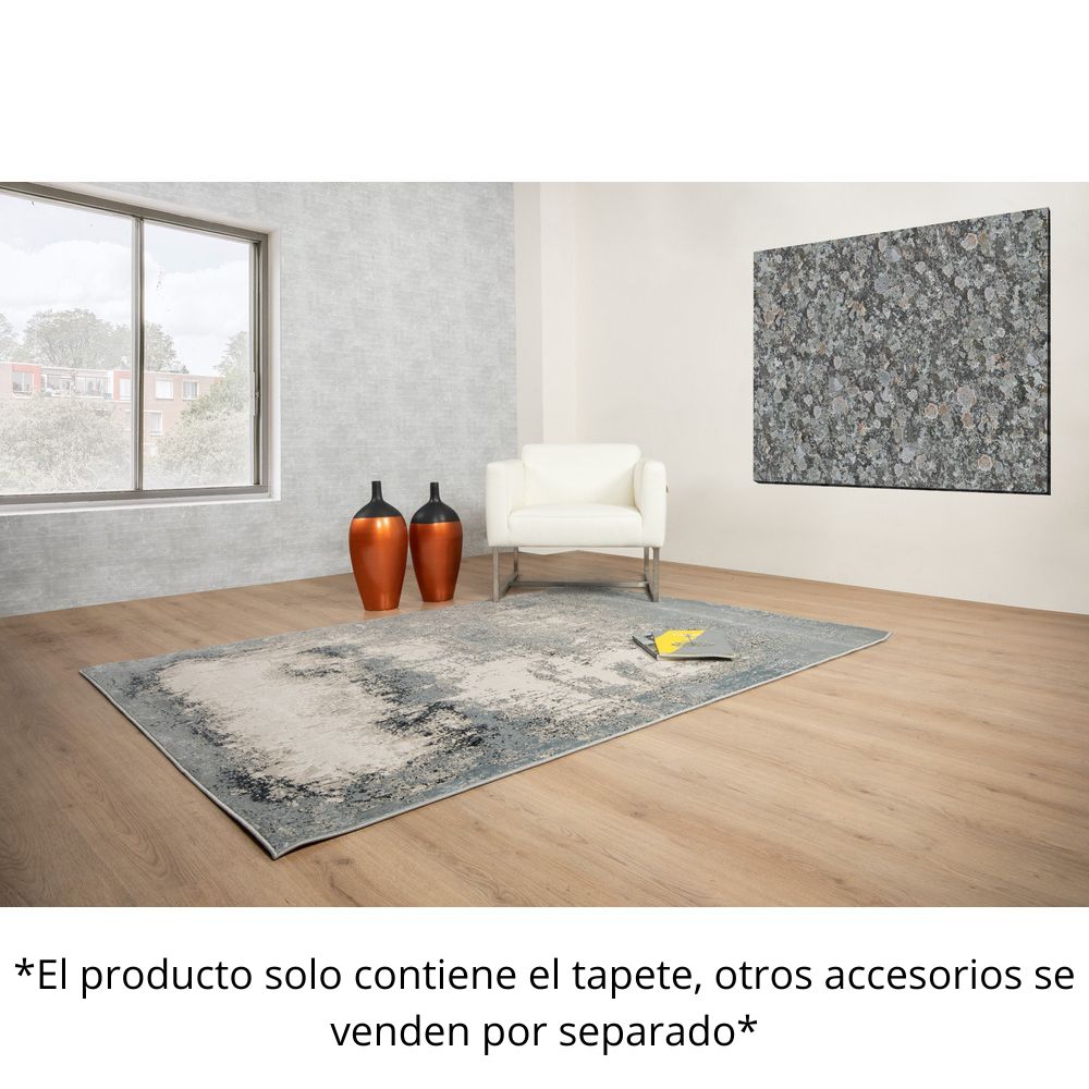 Tapete Decorativo para Estudio o Biblioteca - NOGAL BEAT BELMA U6025 - Plata Negro - Rectangular Varias Medidas