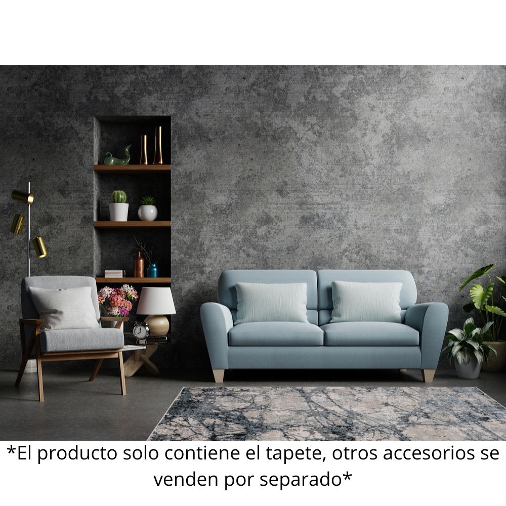 Tapete Decorativo para Recepción - NOGAL BEAT BELMA U6026 - Plata Negro - Rectangular Varias Medidas