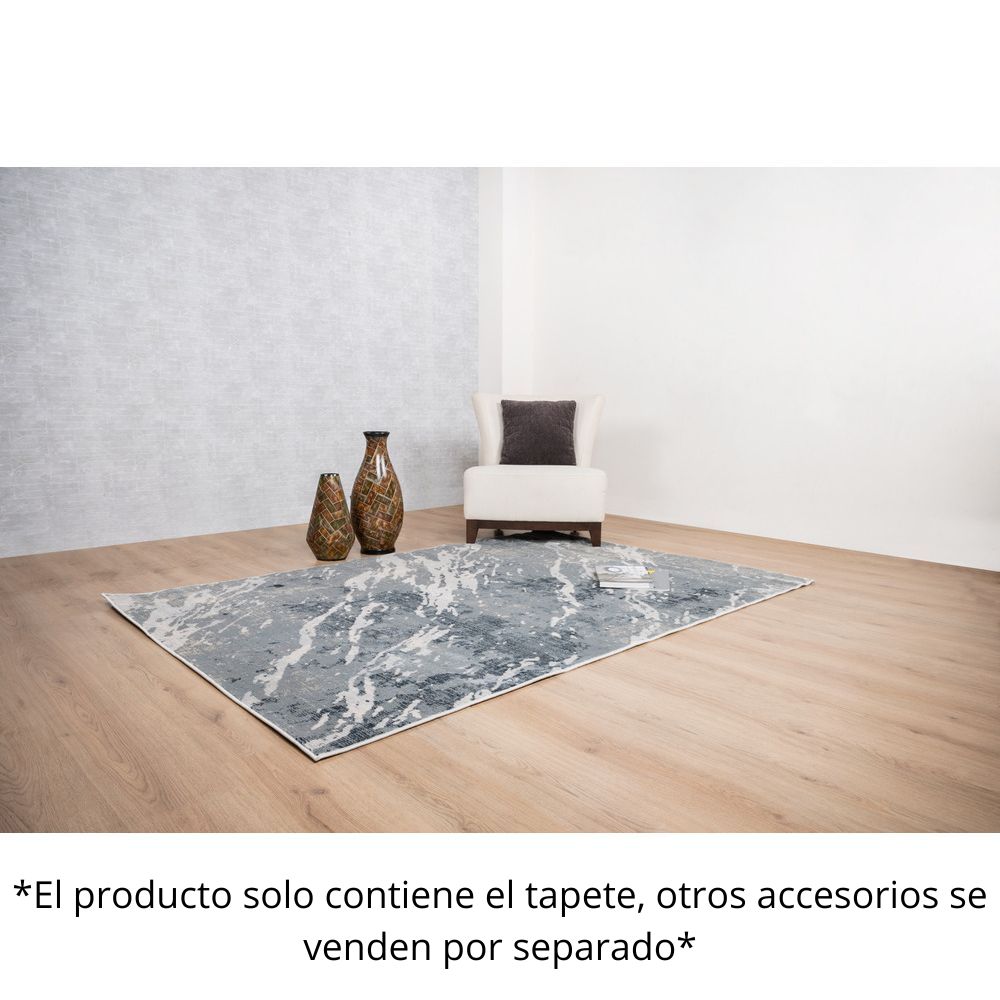 Tapete Decorativo para Recibidor - NOGAL BEAT BELMA U6027 - Plata Negro - Rectangular Varias Medidas