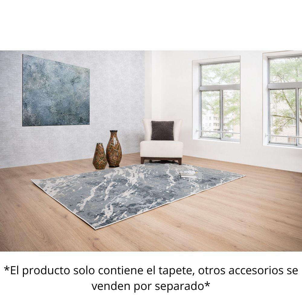 Tapete Decorativo para Recibidor - NOGAL BEAT BELMA U6027 - Plata Negro - Rectangular Varias Medidas