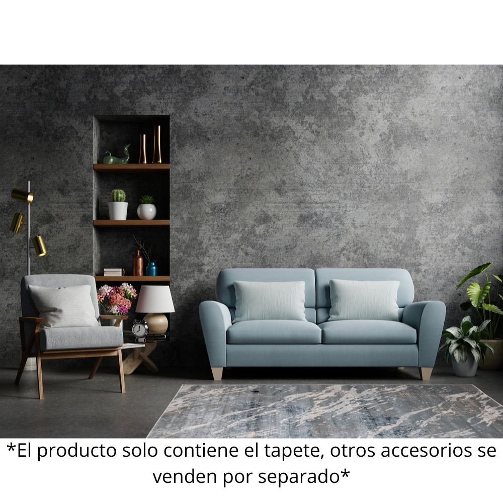 Tapete Decorativo para Recibidor - NOGAL BEAT BELMA U6027 - Plata Negro - Rectangular Varias Medidas