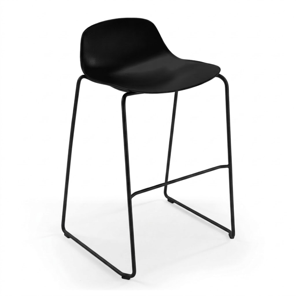 Taburete Comercial - INFINITI PURE LOOP MINI H66 TRINEO - Varios Colores - Asiento en Policarbonato - Base Metálica Trineo