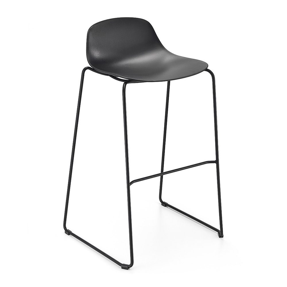 Taburete Comercial - INFINITI PURE LOOP MINI H76 TRINEO - Varios Colores - Asiento en Policarbonato - Base Metálica Trineo