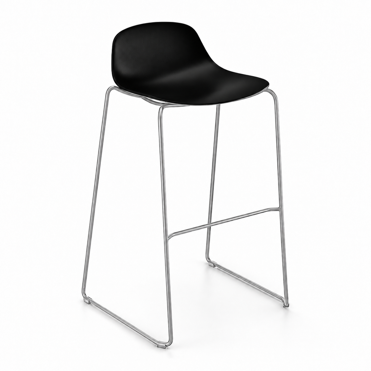 Taburete Comercial - INFINITI PURE LOOP MINI H76 TRINEO - Varios Colores - Asiento en Policarbonato - Base Metálica Trineo