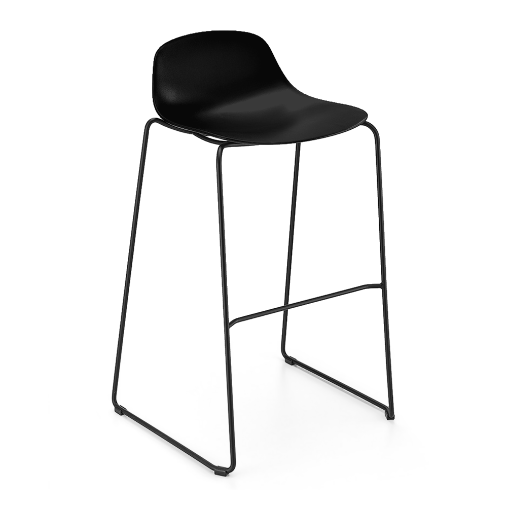 Taburete Comercial - INFINITI PURE LOOP MINI H76 TRINEO - Varios Colores - Asiento en Policarbonato - Base Metálica Trineo
