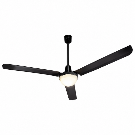 Ventilador Industrial de Techo para Bodegas - MASTERFAN ICARUS CON LUZ - Varios Colores - 3 Aspas Áreas Medianas