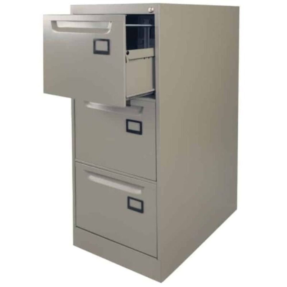 ARCHIVERO OFIK NOVA 191 | Archivero Vertical | 3 Gavetas | Costados Lámina | Correderas Baleros | Porta Etiquetas | Reparadores | Interior - 191 - OFIK - NOGAL BEAT - archivero