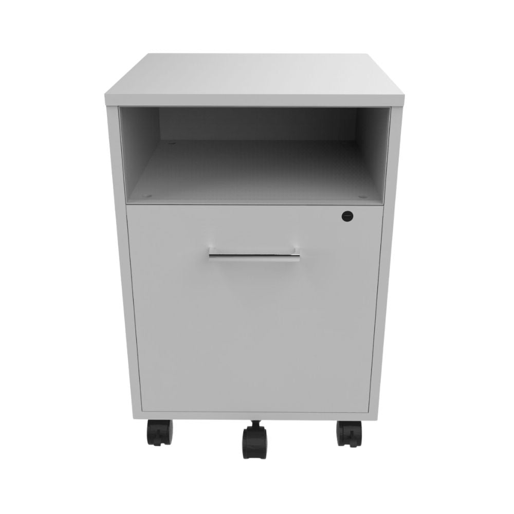 Archivero para Biblioteca - OFIK VASARI 884 - Varios Colores - 1 entrepaño y 1 Cajón - 884 - OFIK - NOGAL BEAT - Archivero