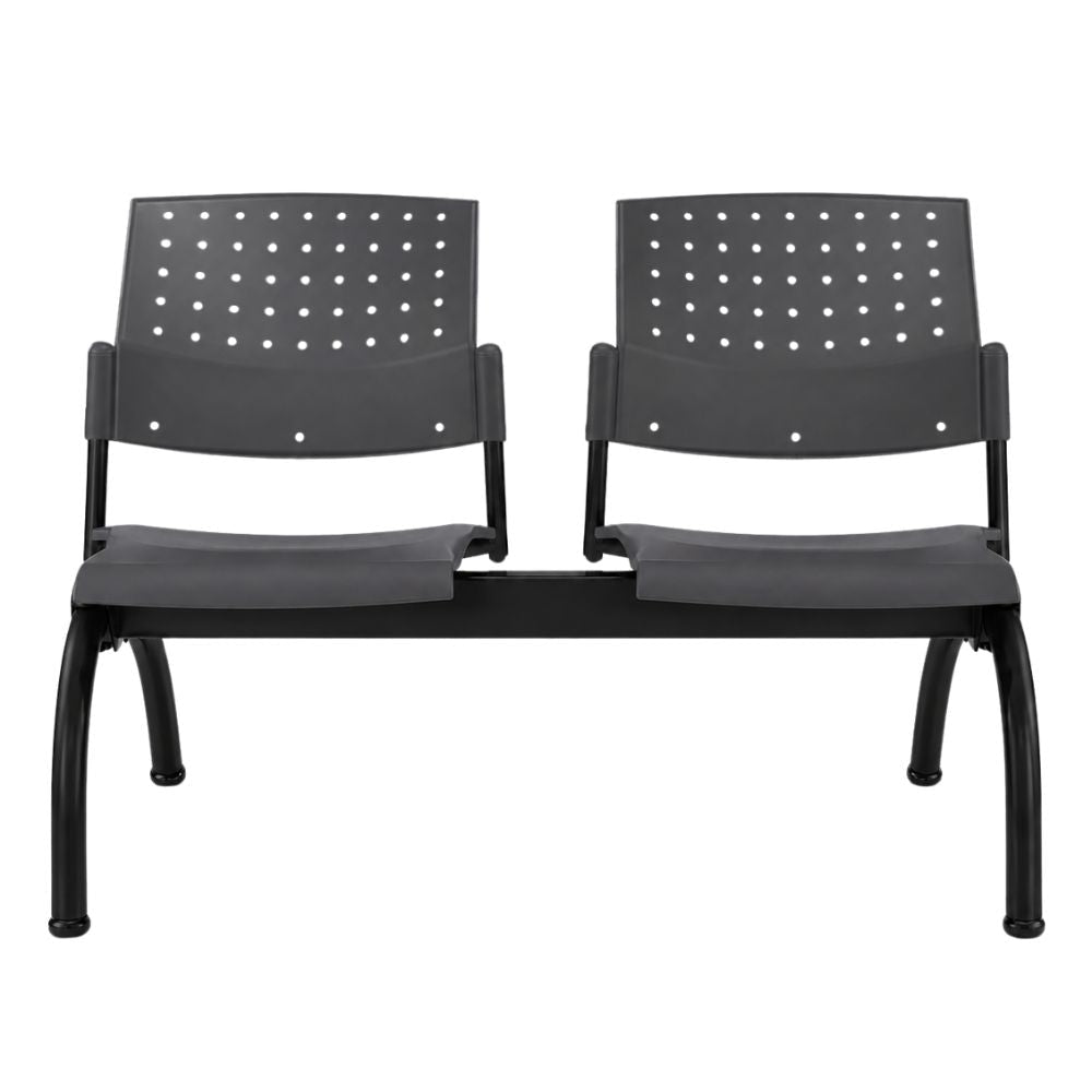 Banca Área de 2 Plazas - LABENZE ARETA - Varios Colores - Asiento Tubular de Acero Pintado o Cromado - 108-02002 - Labenze - NOGAL BEAT - Banca de Visita