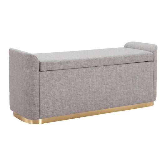 Banca para Área de Descanso 2 Plazas - ZUO DOBO - Gris - Asiento y Respaldo Tapizados - 109995 - Zuo - NOGAL BEAT - Banca