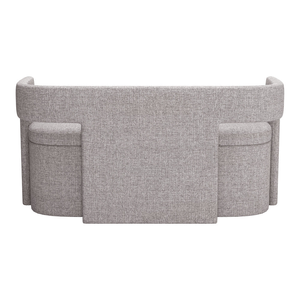 Banca para Sala de Espera 2 Plazas - ZUO PAPUA - Gris - Asiento y Estructura en Tela de Alto Desempeño 100% Poliéster - 109994 - Zuo - NOGAL BEAT - Banca