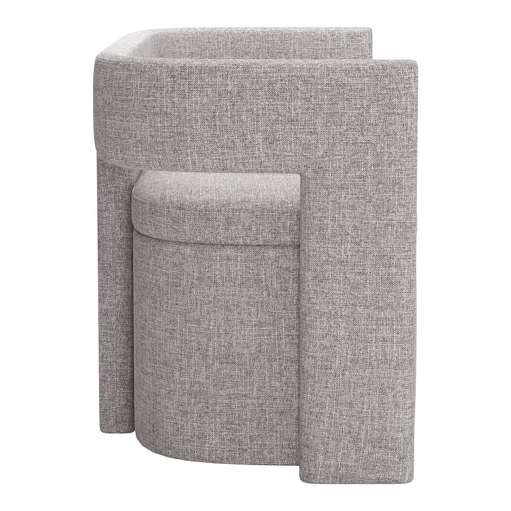 Banca para Sala de Espera 2 Plazas - ZUO PAPUA - Gris - Asiento y Estructura en Tela de Alto Desempeño 100% Poliéster - 109994 - Zuo - NOGAL BEAT - Banca