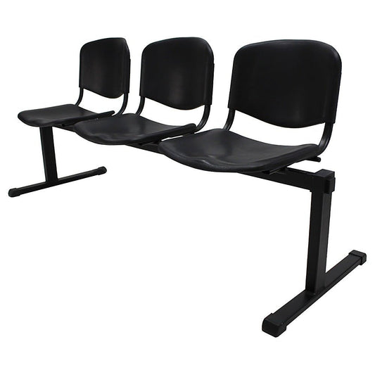 Banca para Sala de Espera - KINGSTRONG ISO NOVA BANC0420048 - 3 Plazas - Varios Colores - Estructura Metálica - BANC0420048 - Mundo In - NOGAL BEAT - Banca de Visita