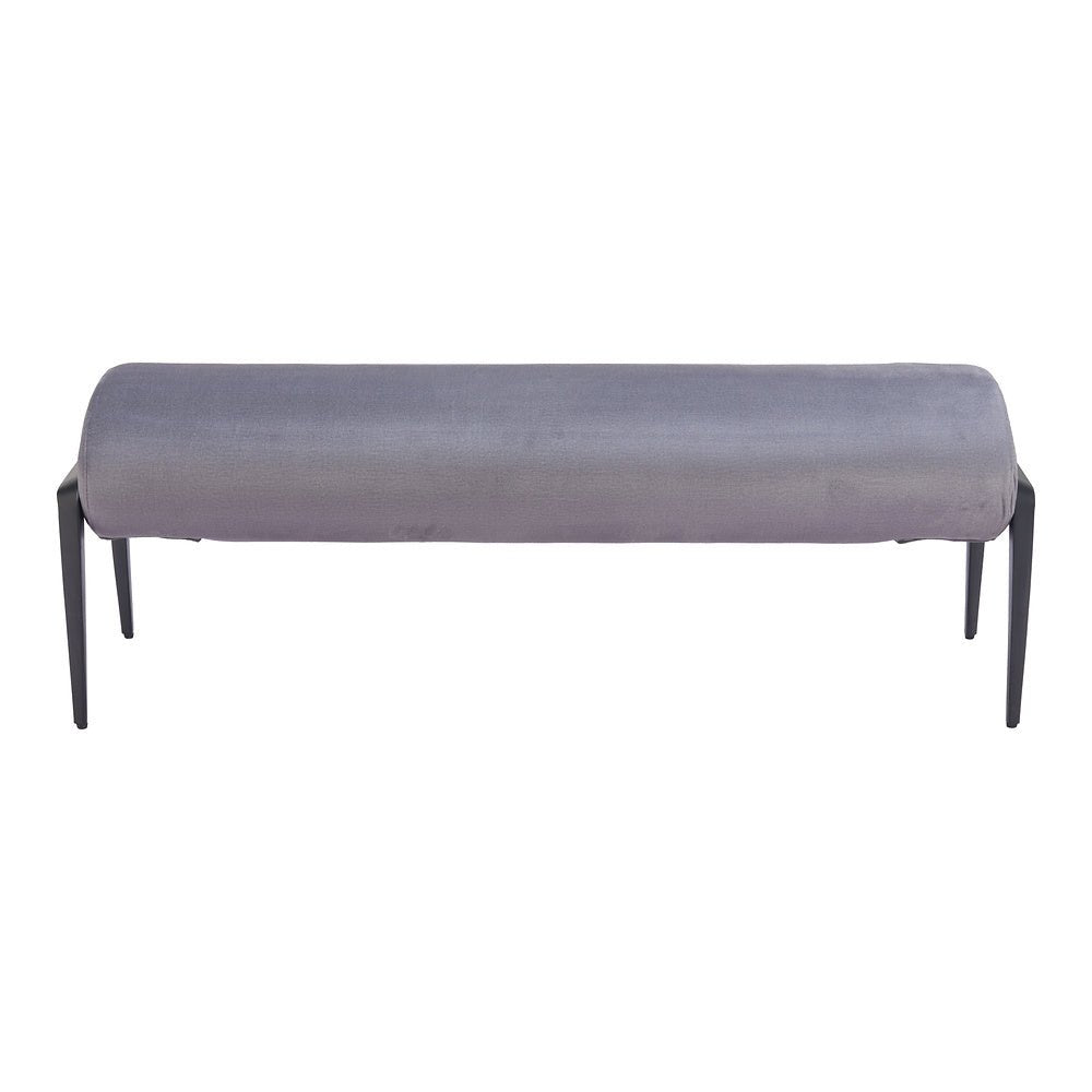 Banca para Vestidor 2 Plazas - ZUO GLATT - Varios Colores - Asiento y Respaldo Tapizados en Tela Tipo Terciopelo - 110350 - Zuo - NOGAL BEAT - Banca