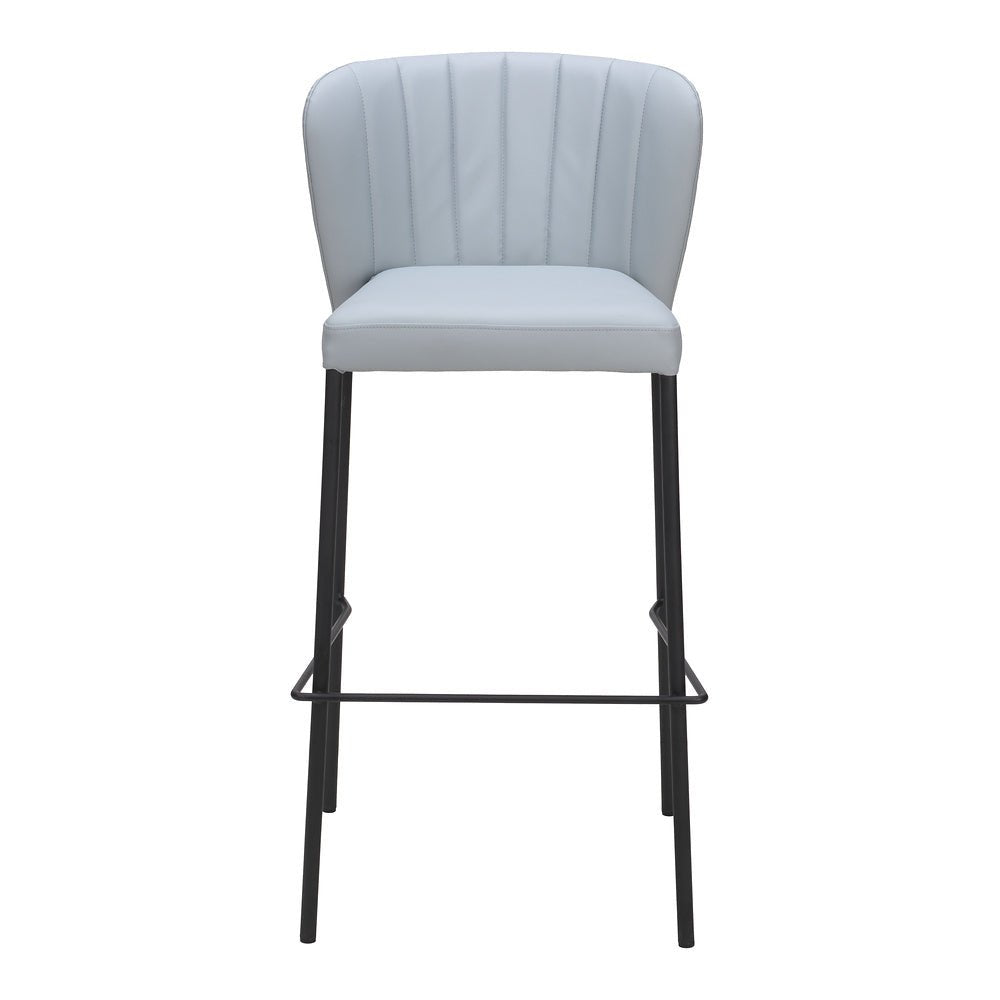 Banco Alto para Bistró - ZUO LINZ - Varios Colores - Asiento y Respaldo Tapizados en Piel Sintética - 109783 - Zuo - NOGAL BEAT - Banco Comercial