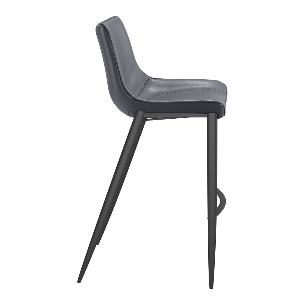 Banco Alto para Bistró - ZUO MAGNUS 53x55 109391 - Varios Colores - Asiento y Respaldo Tapizados en Piel Sintética - 109391 - Zuo - NOGAL BEAT - Banco Comercial