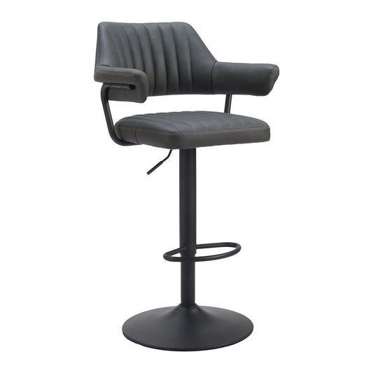 Banco Alto para Pub - ZUO ERRET - Varios Colores - Asiento y Respaldo Tapizados en Piel Sintética - 110305 - Zuo - NOGAL BEAT - Banco Comercial