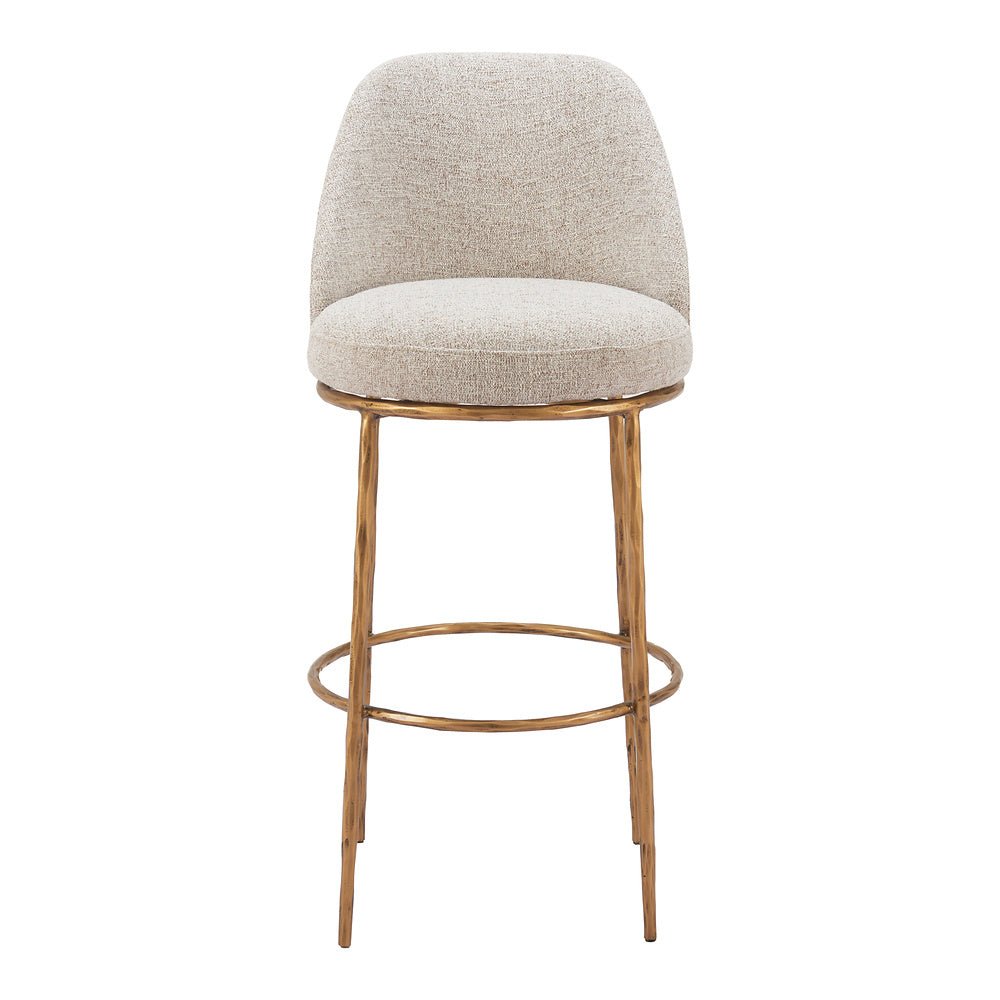 Banco Alto para Pub - ZUO NORDHAVN - Varios Colores - Asiento y Respaldo Tapizados en Tejido Texturizado - 110271 - Zuo - NOGAL BEAT - Banco Comercial