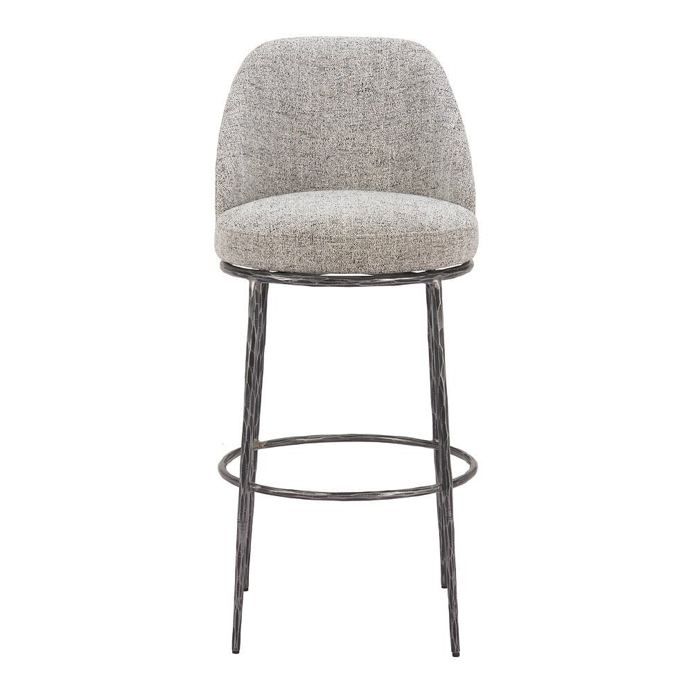Banco Alto para Pub - ZUO NORDHAVN - Varios Colores - Asiento y Respaldo Tapizados en Tejido Texturizado - 110273 - Zuo - NOGAL BEAT - Banco Comercial