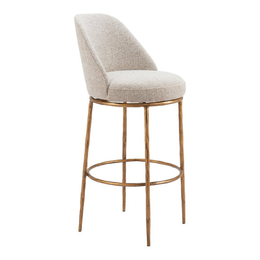 Banco Alto para Pub - ZUO NORDHAVN - Varios Colores - Asiento y Respaldo Tapizados en Tejido Texturizado - 110271 - Zuo - NOGAL BEAT - Banco Comercial