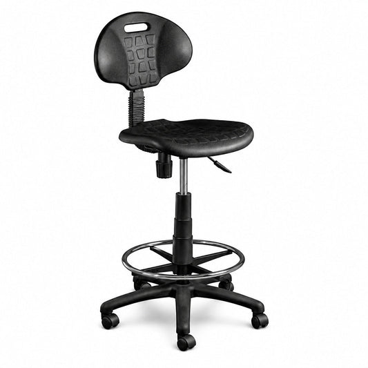Banco Industrial para Línea de Producción - GEBESA - Negro - Con Ruedas - GDC305BR - GEBESA - NOGAL BEAT - Silla Industrial