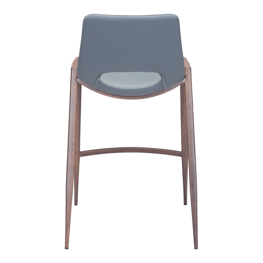Banco Mostrador para Barra de Hotel - ZUO DESI 52x53 101692 - Varios Colores - Asiento y Respaldo Tapizados en Piel Sintética - 101692 - Zuo - NOGAL BEAT - Banco Comercial