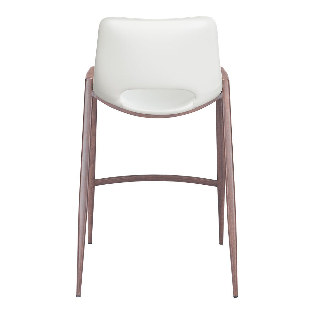 Banco Mostrador para Barra de Hotel - ZUO DESI 52x53 109069 - Varios Colores - Asiento y Respaldo Tapizados en Piel Sintética - 109069 - Zuo - NOGAL BEAT - Banco Comercial