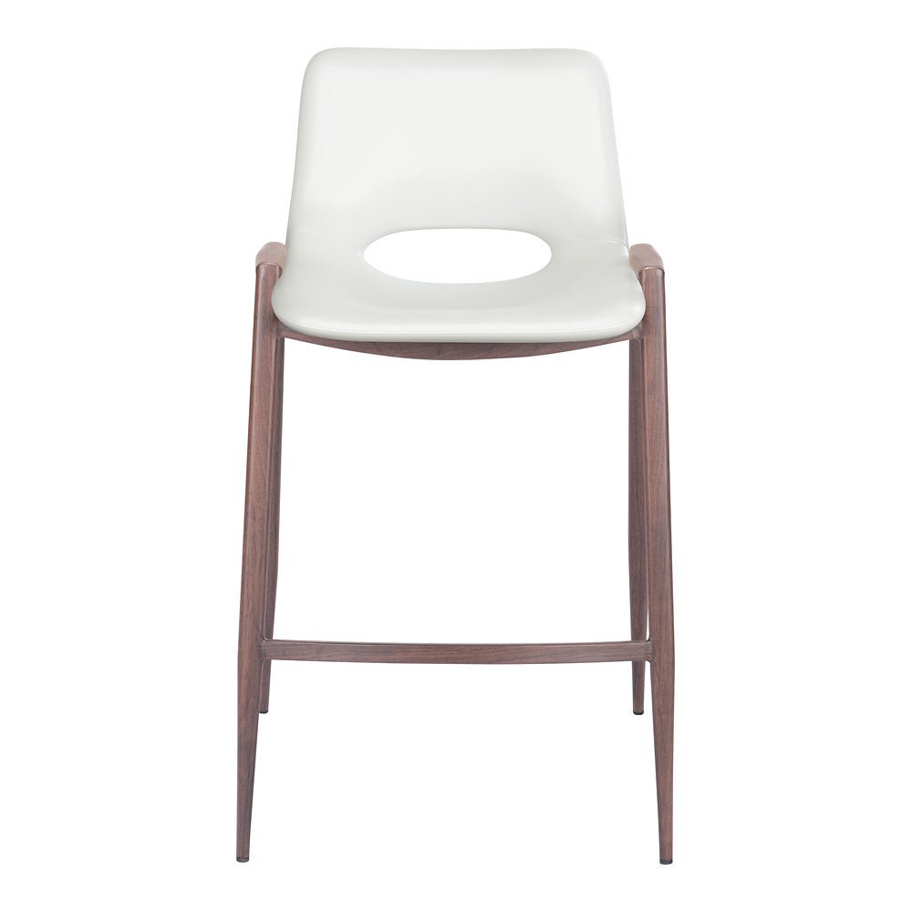 Banco Mostrador para Barra de Hotel - ZUO DESI 52x53 109069 - Varios Colores - Asiento y Respaldo Tapizados en Piel Sintética - 109069 - Zuo - NOGAL BEAT - Banco Comercial