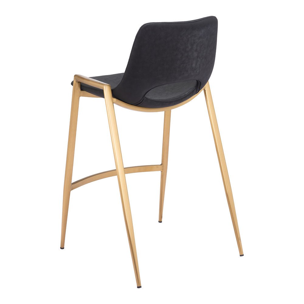 Banco Mostrador para Barra de Hotel - ZUO DESI 52x53 109552 - Varios Colores - Asiento y Respaldo Tapizados en Piel Sintética - 109552 - Zuo - NOGAL BEAT - Banco Comercial