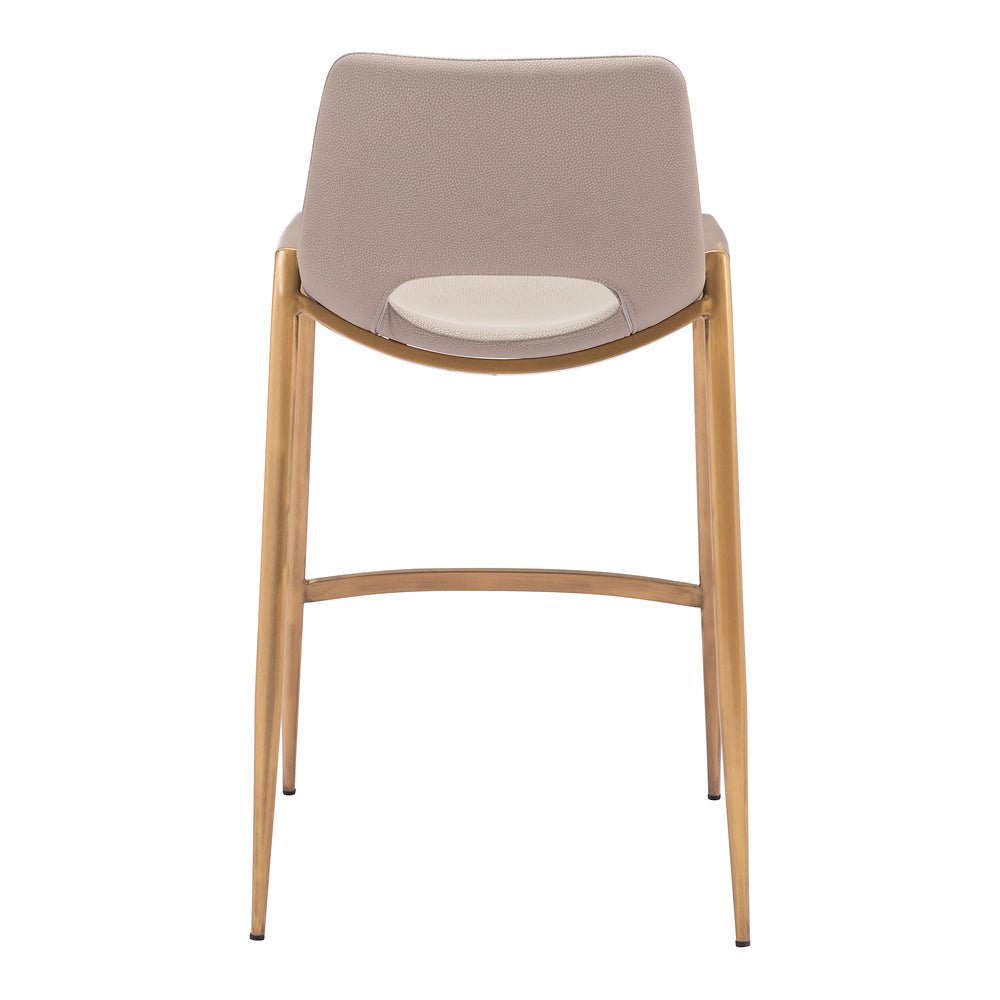 Banco Mostrador para Barra de Hotel - ZUO DESI 52x53 109733 - Varios Colores - Asiento y Respaldo Tapizados en Piel Sintética - 109733 - Zuo - NOGAL BEAT - Banco Comercial