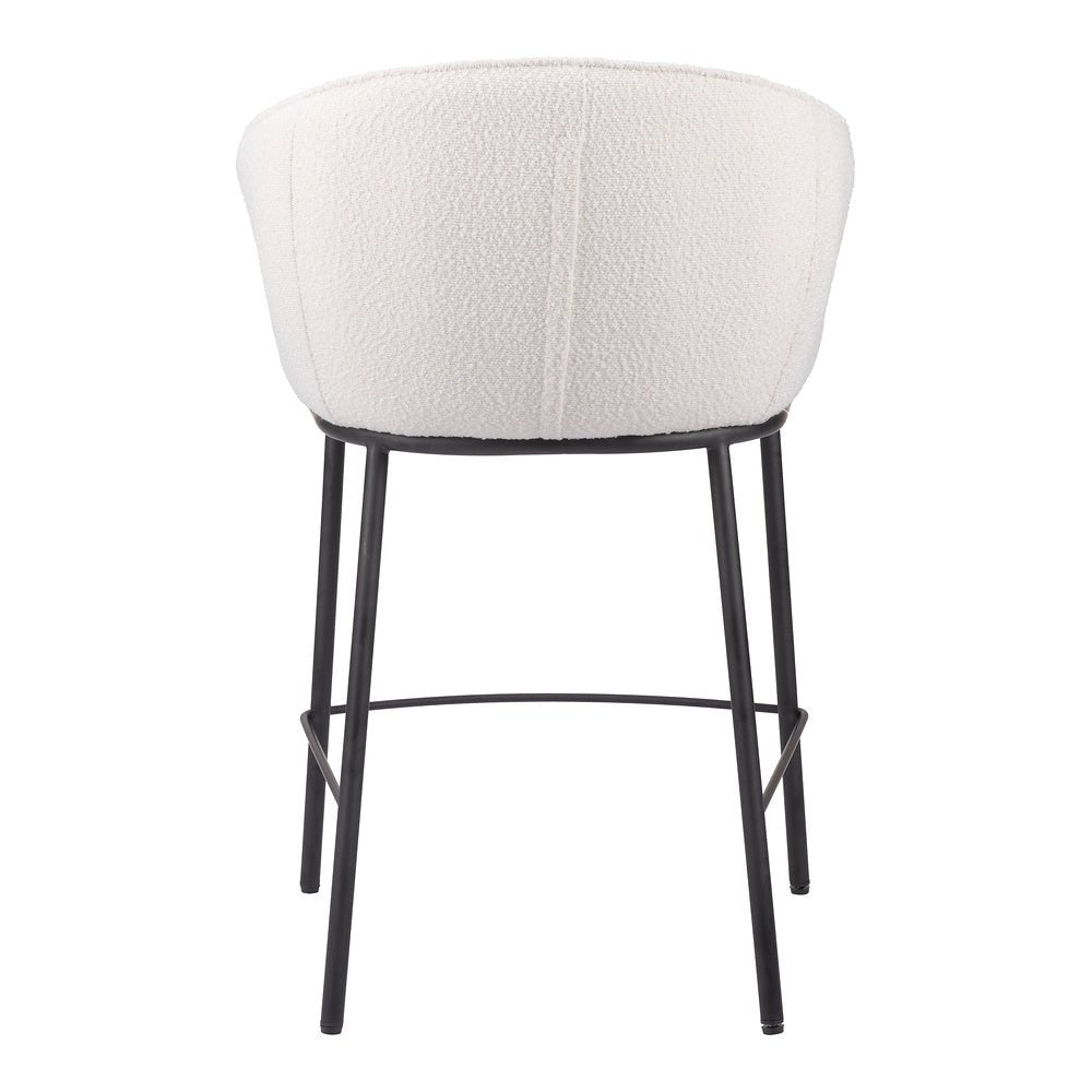 Banco Mostrador para Cantina - ZUO ESSEN - Varios Colores - Asiento y Respaldo Tapizados en Tejido Texturizado - 109807 - Zuo - NOGAL BEAT - Banco Comercial