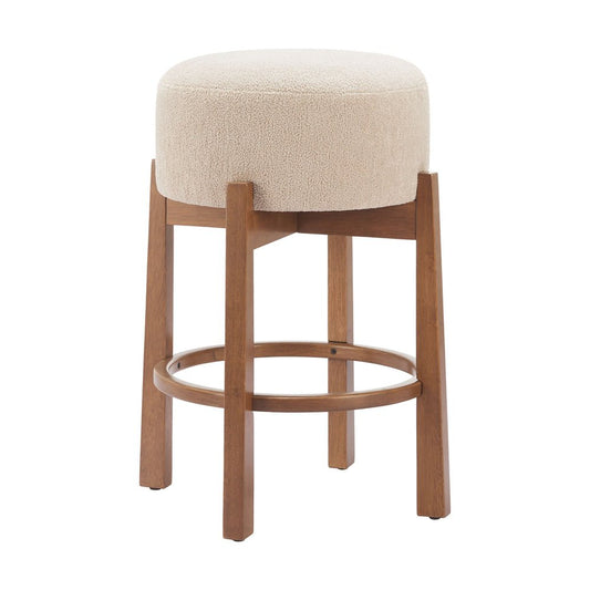 Banco Mostrador para Restaurante - ZUO NADE - Varios Colores - Asiento y Respaldo Tapizados en Tejido Texturizado - 110662 - Zuo - NOGAL BEAT - Banco Comercial