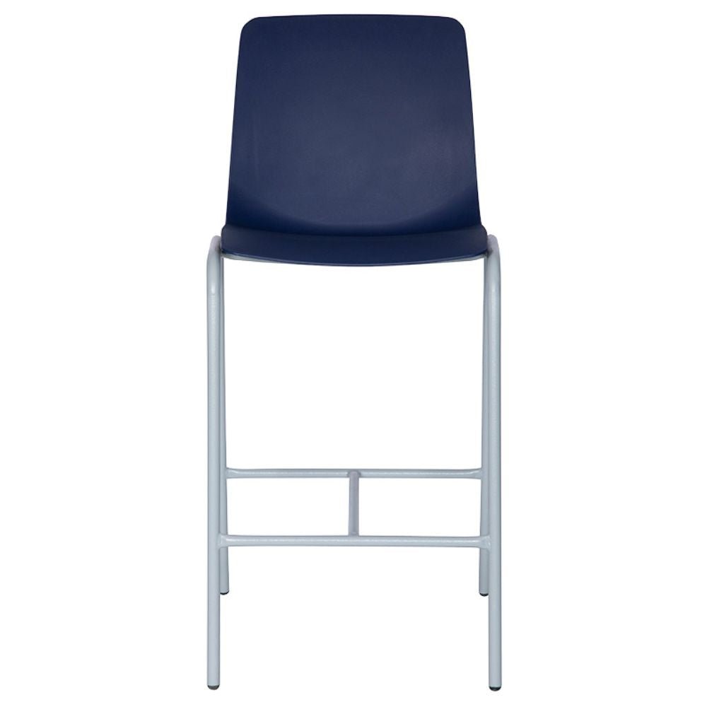 BANCO NOGAL BEAT PL - 31 | Banco Restaurante | Respaldo Asiento Polipropileno | Estructura Tubo Redondo | Descansa Pies | Regatón Antiderrapante Polipropileno | Interior - PL - 31 - ALBAR - NOGAL BEAT - Banco para bar