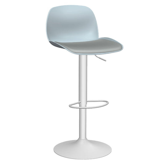 BANCO OFFIHO KOLN OHV-7216P | Banco Moderno Estilo Minimalista | Altura Ajustable | Base Plato | Asiento Soft Revolving Leather | Interior - OHV-7216P - OFFIHO - NOGAL BEAT -