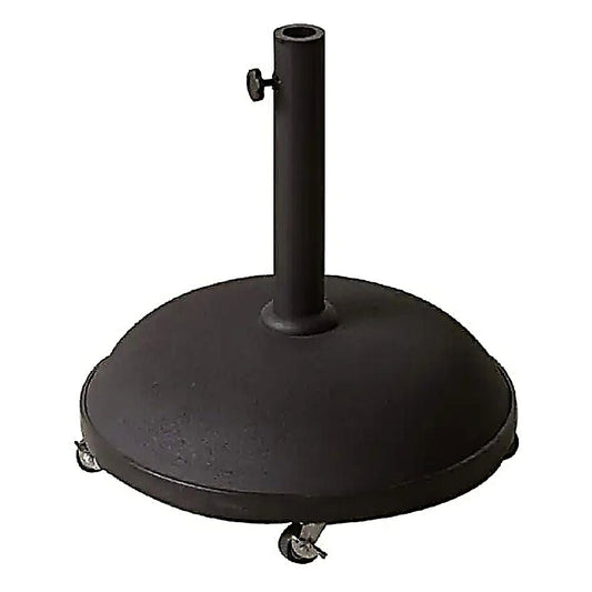 Base Comercial Áreas de Exterior y Terrazas de Parasol - RESOL SIRO 35 - Negro - Cemento con Estructura Acero y Aro de Caucho Protector - 66246 - Resol - NOGAL BEAT - Accesorio