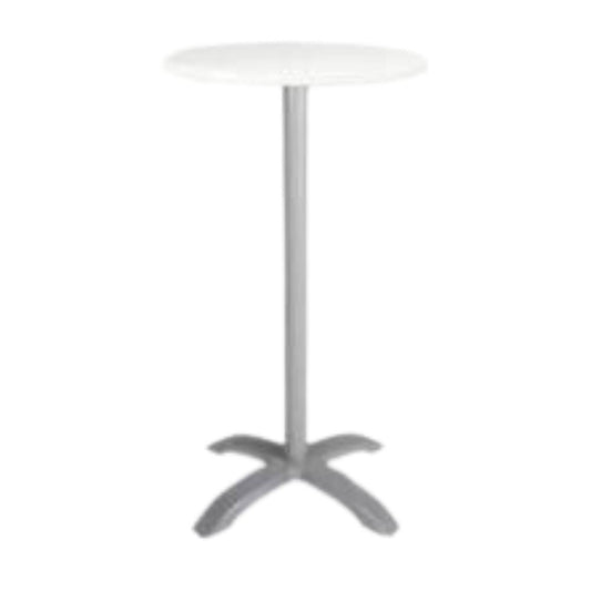 BASE Y CUBIERTA RESOL MAX 60 DIA HPL WE | Pie de Mesa con Cubierta HPL y WE para Restaurante | 109 cm | Tubo de Aluminio | Interior + Exterior - 02871 - Resol - NOGAL BEAT - Mesas