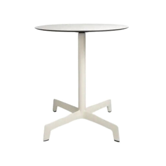 BASE Y CUBIERTA RESOL SPUTNIK 60 DIA WE | Pie de Mesa con Cubierta Werzalit para Restaurante | 71.5 cm | Aluminio Anodizado | Protección Rayos UV | Interior + Exterior - 02019 - Resol - NOGAL BEAT - Mesas