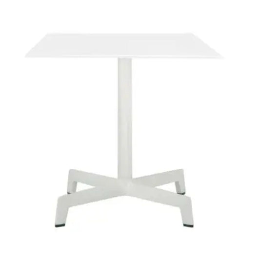 BASE Y CUBIERTA RESOL SPUTNIK 68 X 68 DUR | Pie de Mesa con Cubierta DUR para Restaurante | 71.5 cm | Aluminio Anodizado | Protección Rayos UV | Interior + Exterior - 03351 - Resol - NOGAL BEAT - mesa