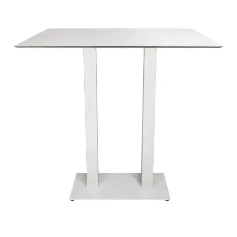 BASE Y CUBIERTA RESOL TAPIES DOBLE ALTA 120 X 80 HPL | Pie de Mesa con Cubierta HPL para Restaurante | 110 cm | Hierro Fundido | Interior - 05409 - Resol - NOGAL BEAT - Mesas